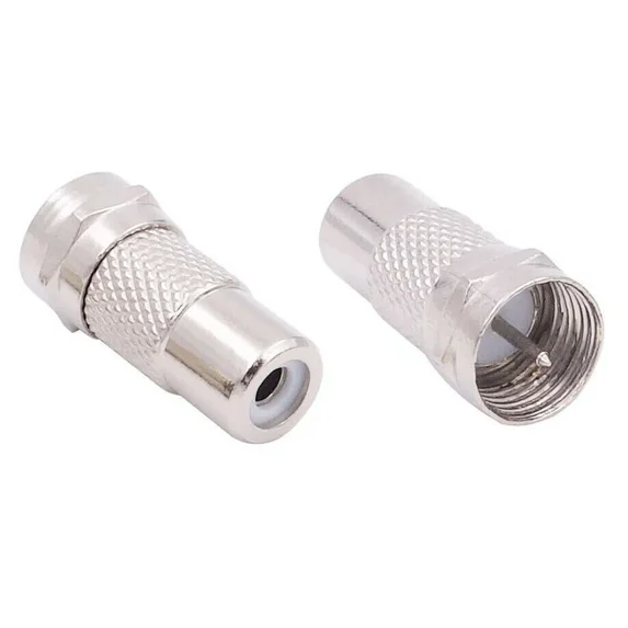 STARLIGHT- Rca Female Jack To F-Type Male Plug Coax Coaxial Adapter Radio Connector Rg59/6