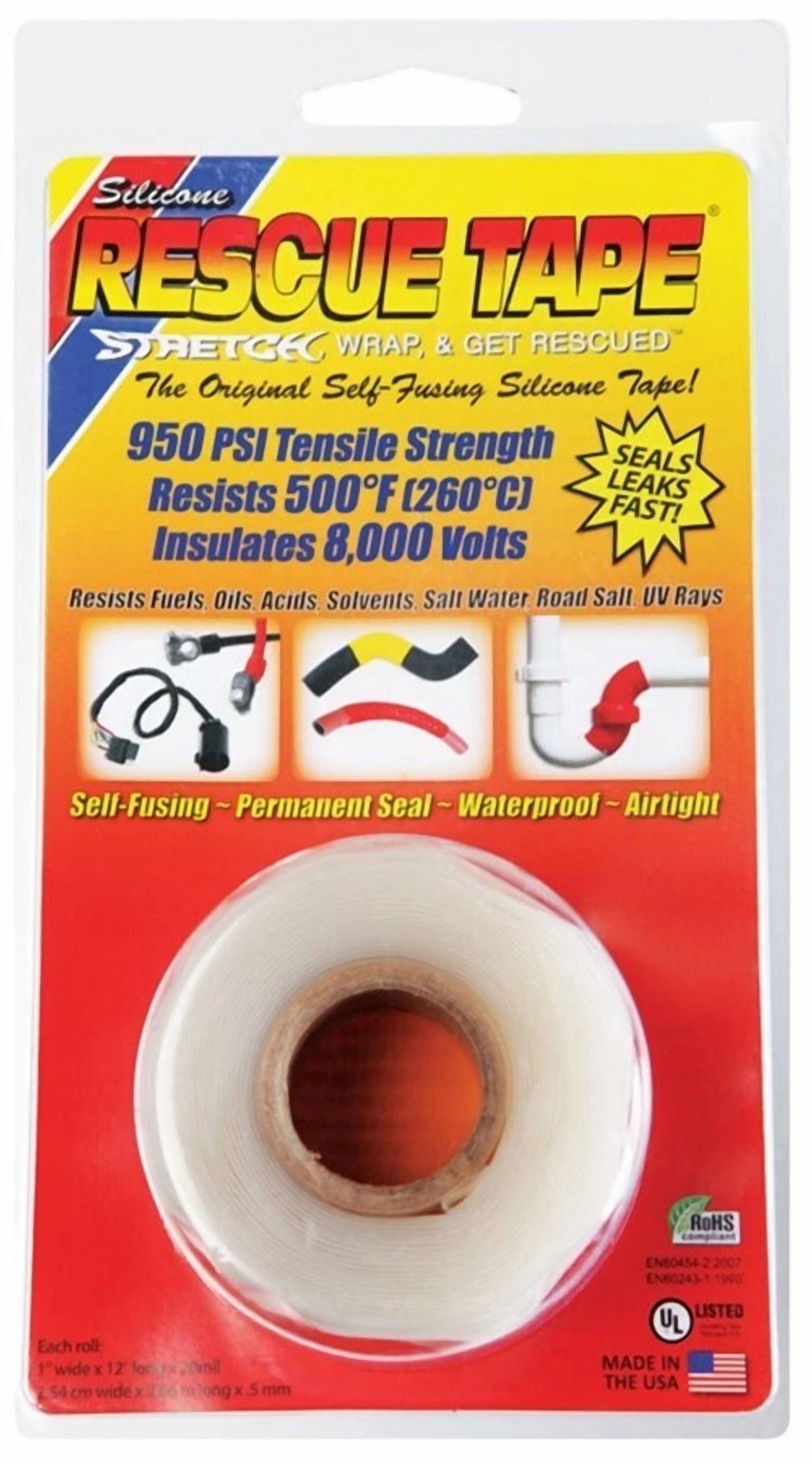 STARLIGHT- Rescue Tape Rt12012Bcl Clear 950 Psi Capacity Silicone Tape ...