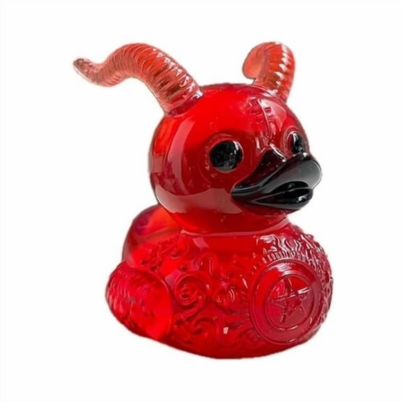 STARLIGHT- Resin Duck Ornament Red Devil Duck Novelty Home Desk Decor Collectibles Gift Toy