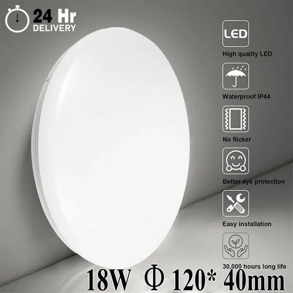 STARLIGHT- Round Led Surface Mount Fixture Ceiling Light Kitchen Bedroom Panel Lights Lamp