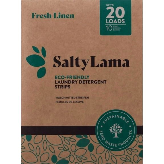 STARLIGHT- Saltylama, Eco Laundry Detergent Sheets, Fresh Linen, 10 Strips Up To 20 Loads