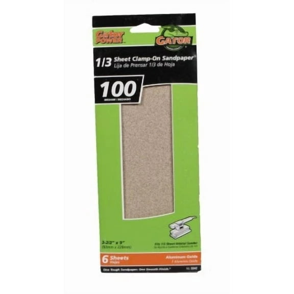 STARLIGHT- Sanding Sheets, Aluminum Oxide, 100-Grit, 3-2/3 X 9-In., 6-Pk. -5042