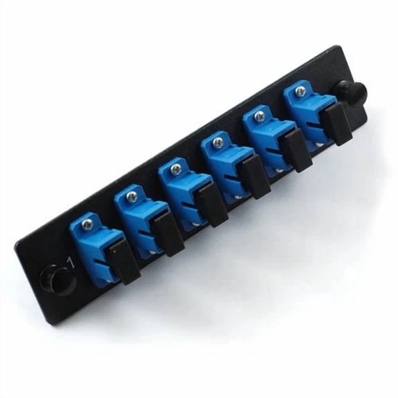 STARLIGHT- Sc Fiber Optic Adapter Panel Loaded With 6 Simplex Single Mode Sc Adapter - 8367