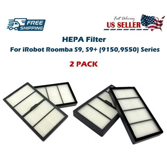 STARLIGHT- Set Of 2 Hepa Filter For Irobot Roomba S9 9150, S9+ 9550 Vacuum Cleaner
