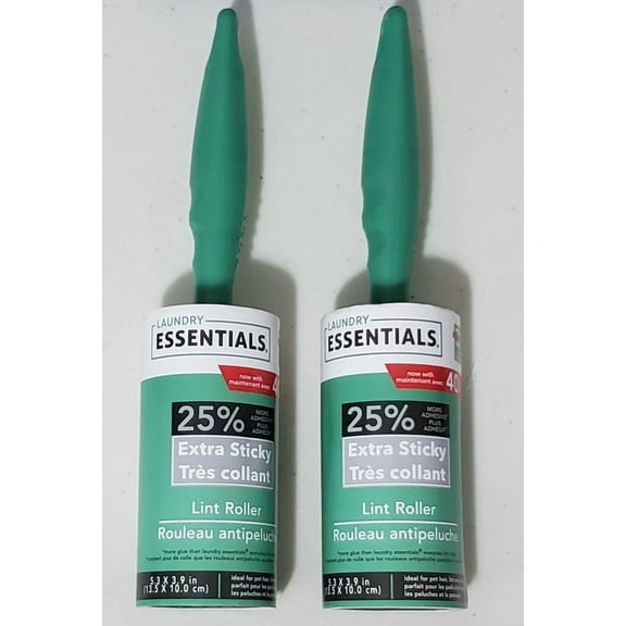 STARLIGHT- Set Of 2 Laundry Essentials 25% Extra Sticky Lint Roller - 80 Rolls Total