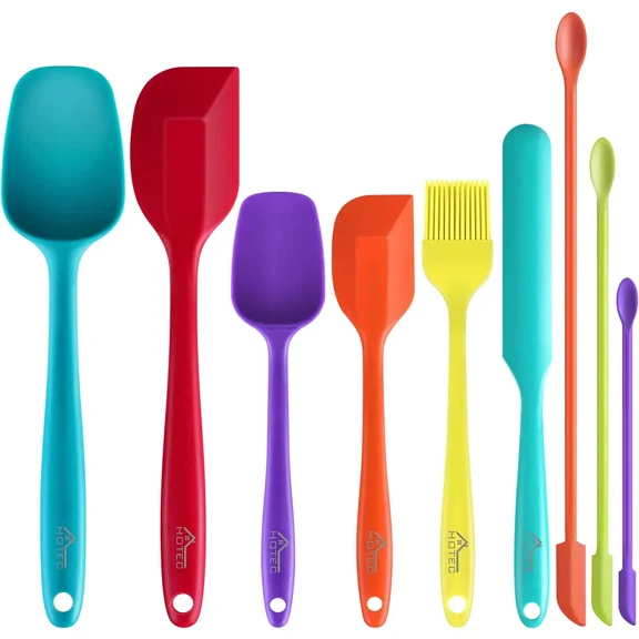 STARLIGHT- Silicone Spatula Kitchen Nonstick Cookware Set Bpa Free (Multicolor) 9-Piece Set