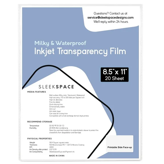 STARLIGHT- Sleek Space Milky Transparency Film For Inkjet Printers, Screen Printing | 10...