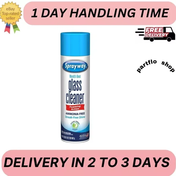 STARLIGHT- Sprayway 23 Oz. Glass Cleaner, Ammonia-Free, Streak-Free Shine, Fresh Scent New