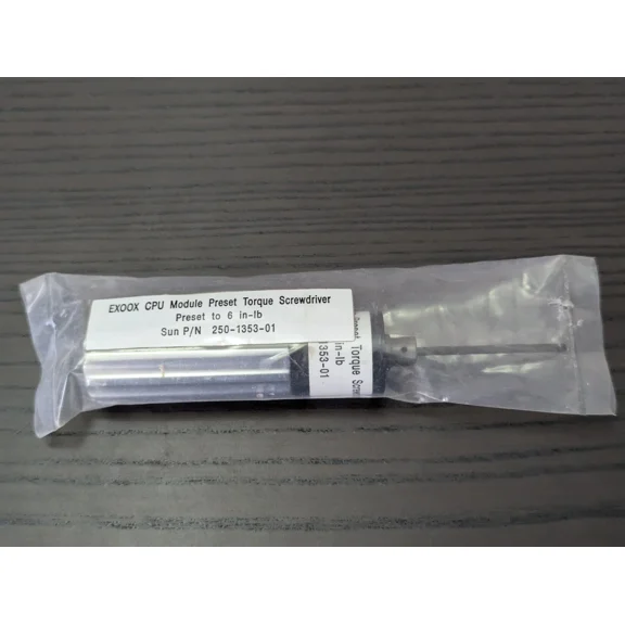 STARLIGHT- Sun Exoox 250-1353-01 Cpu Module Torque Driver, Preset To 6In/Lb, New Old Stock