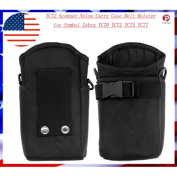 STARLIGHT- Tc72 Scanner Nylon Carry Case Belt Holster For Symbol Zebra Tc70 Tc72 Tc75 Tc77