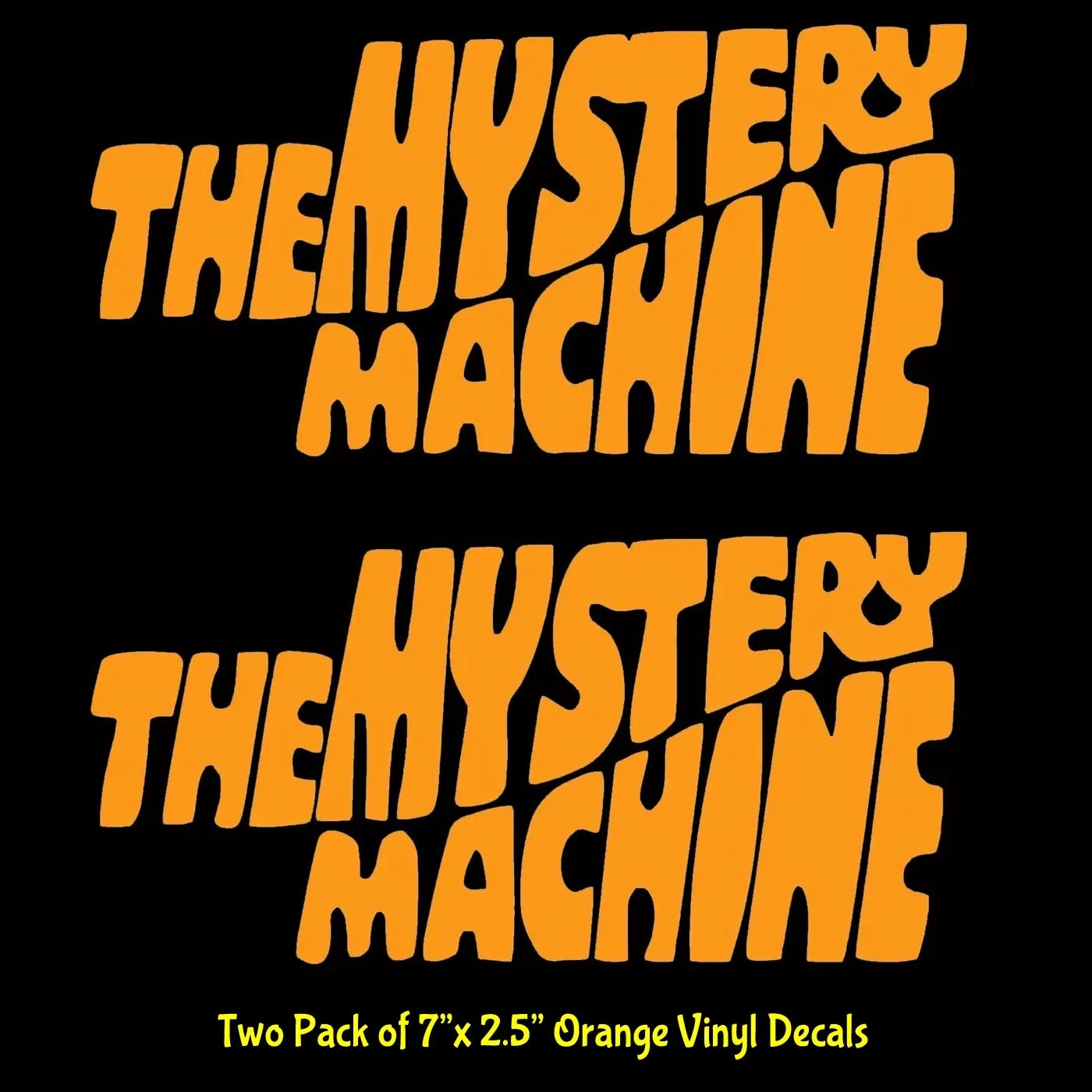 STARLIGHT- The Mystery Machine Scooby Doo Two 7” Orange Decals Car ...