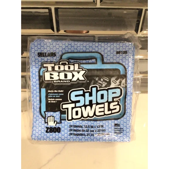 STARLIGHT- Tool Box Brand Shop Towels 24 Sheets 12.5X13 Brand New Factory Sealed