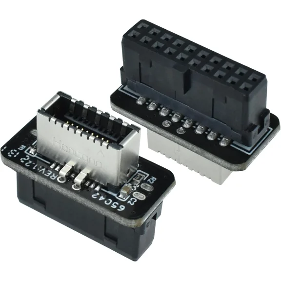 STARLIGHT- Usb 3.2 Gen 1 To 2 Header Adapter, Internal Vertical Black