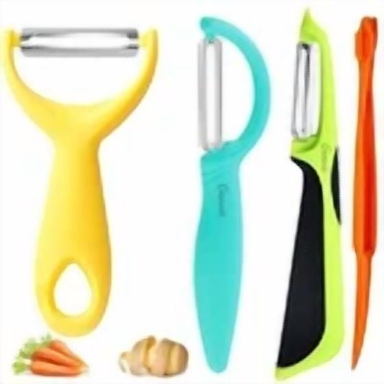 STARLIGHT- 4Pcs Stainless Steel Vegetable Fruit Peeler Set - Non-Slip Handle Potato Peeler