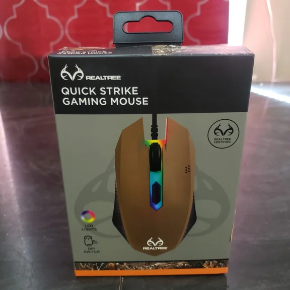 STARLIGHT- Vivitar Realtree Quick Strike Gaming Mouse Led Lights Dpi Switch Grlt1004
