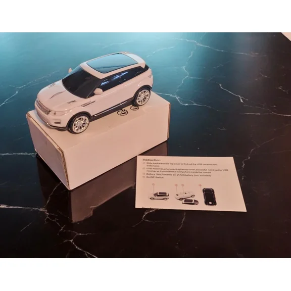 STARLIGHT- White Wireless Mouse Cool 3D Suv Ergonomic Optical Mouse W Batteries Nice