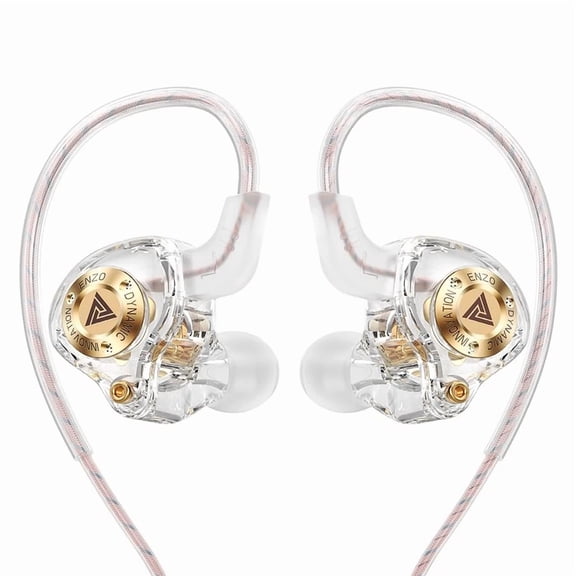 STARLIGHT- Wired Gaming Headphones Iem Earphones With 1Dd,Qkz Enzo In Ear Monitor, White