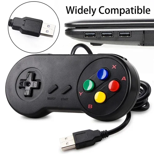 STARLIGHT- Wired Snes Usb Game Controller Gamepad For Super Nintendo Pc/ Mac Games Us Ship