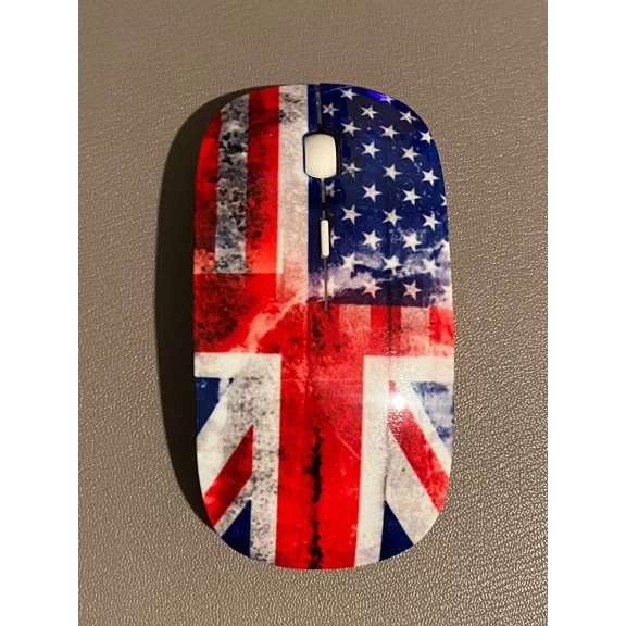 STARLIGHT- Wireless Computer Mouse Laptop Mice Wireless Usb Receiver 2.4Ghz Image Flag Uk