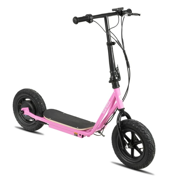 STARMOTO Salem Scooter for Ages 5-9 Years Old Boys Girls, 12 Inch Big Wheels Scooters for Kids, Teens and Adults, Rear Brake and Adjustable Handlebar, Kids Scooter