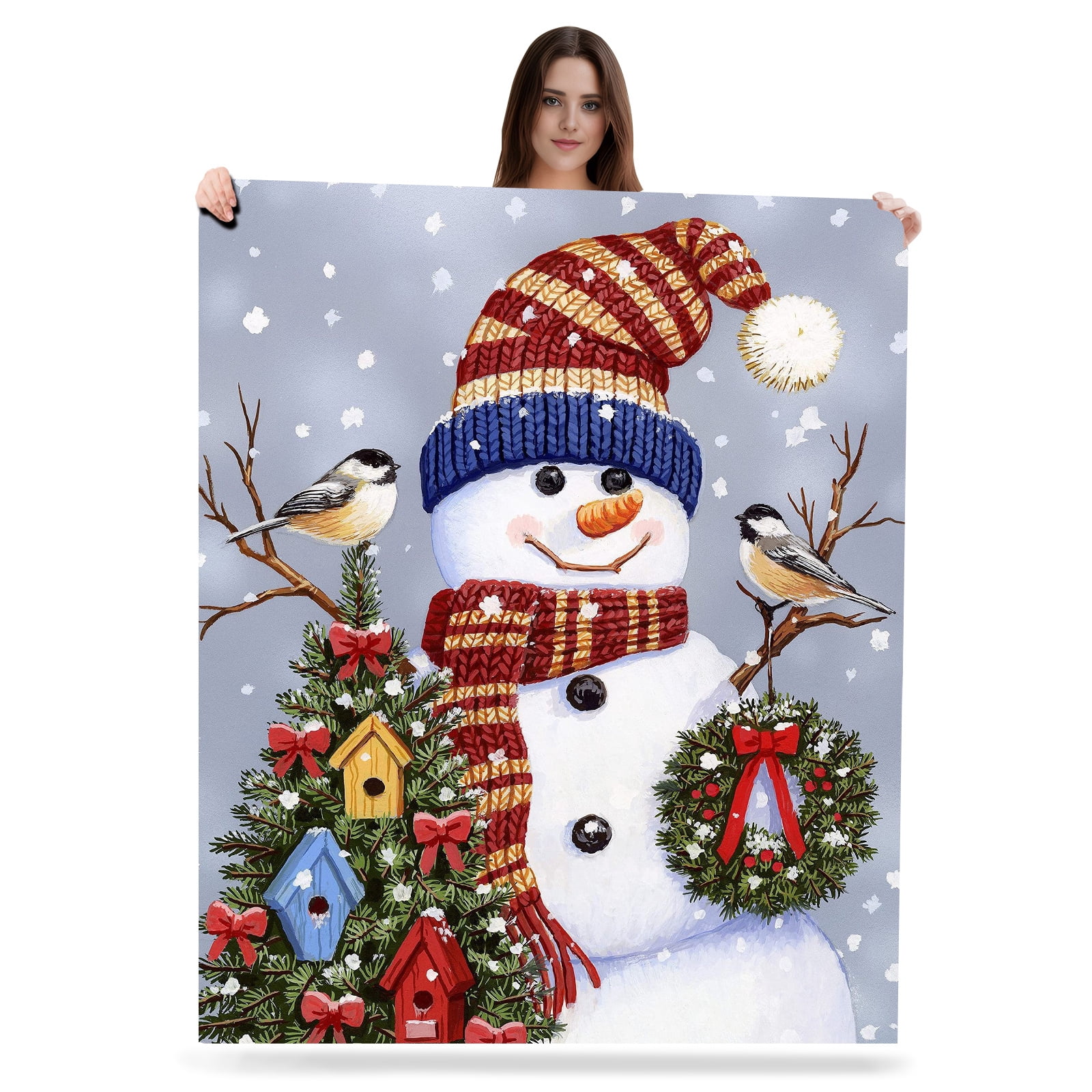 STAROAD Direct Christmas Fleece Blanket for Bed,50" x 60" Festive ...