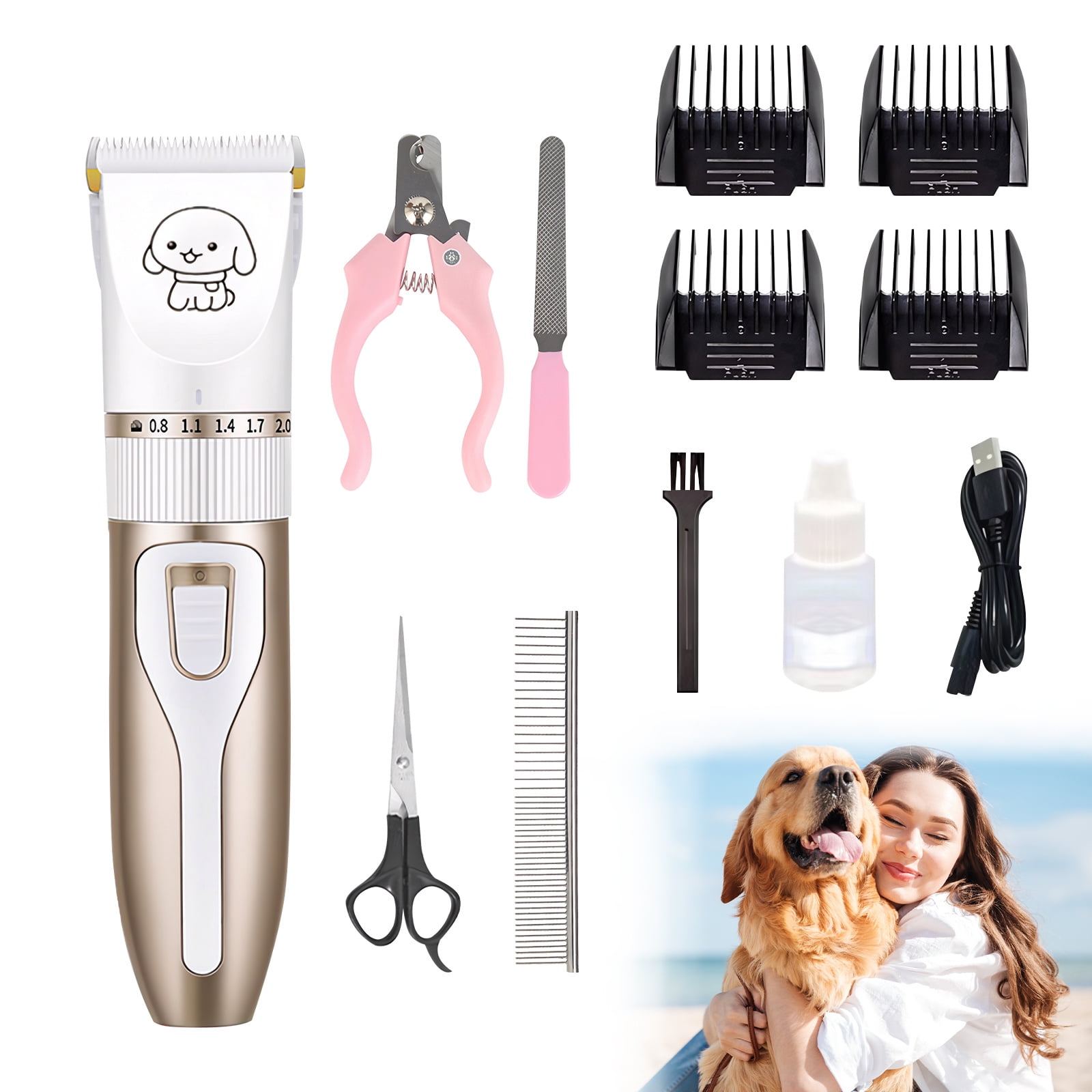 STAROAD Dog Shaver Clippers Grooming Kit Clippers, Low Noise ...