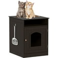 thumbnail image 1 of STAROUS Home Cat Litter Box Enclosure, Hidden Litter Box Furniture Cabinet Indoor Cat House Side Table(Espresso), 1 of 1