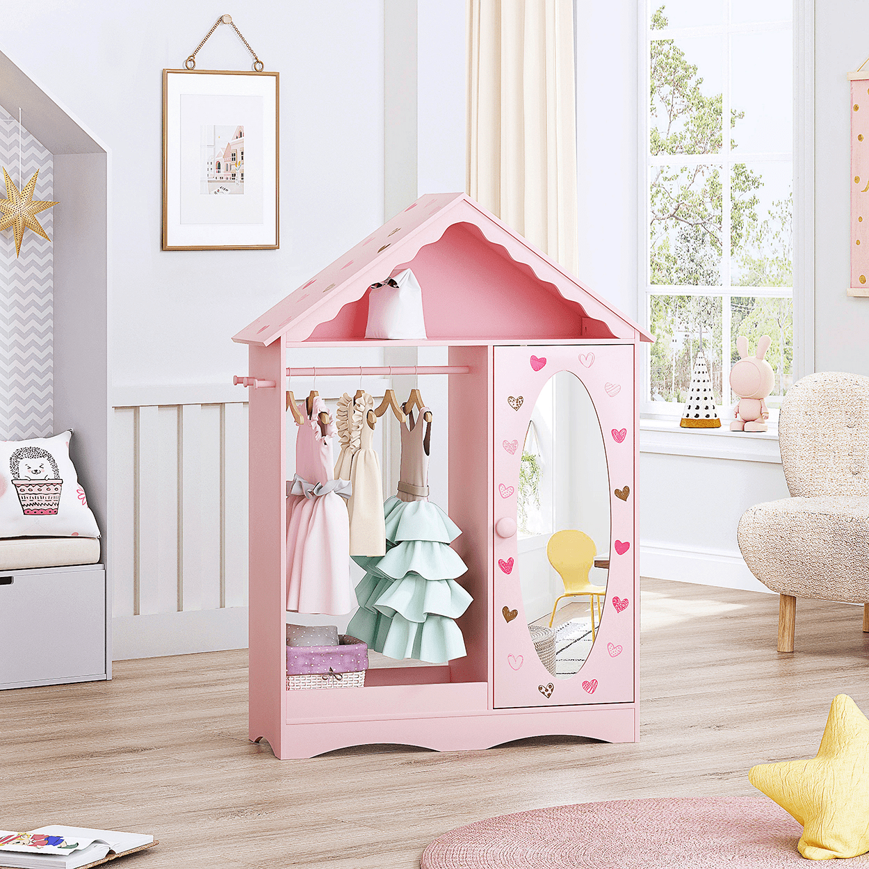 STAROUS Kids Dress-Up Storage with Mirror: A Fun and Functional Addition to Any Bedroom or Playroom