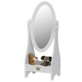 thumbnail image 1 of STAROUS Kids Full Length Mirror, Kids Free-Standing Wooden Dressing Mirror with Adjustable Viewed, Girl's Vanity Dress-Up Mirror with Storage for 3-7 Years Old, White, 1 of 8