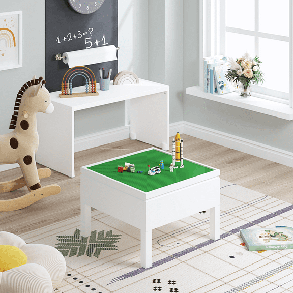STAROUS Playful Learning Hub: 3-in-1 Kids Activity Table with Storage - For Building, Learning, and Growing