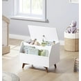 thumbnail image 1 of STAROUS White Wooden Kids Toy Chest and Storage Organizer Bench with Front Book Storage Area, 1 of 9