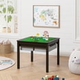 thumbnail image 1 of STAROUS Wooden 2 In 1 Kids Construction Play Table  with Storage Drawers and Built In Broad(Espresso with Grey Drwaer), 1 of 6