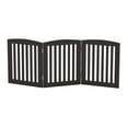 thumbnail image 1 of STAROUS Wooden Freestanding Foldable Pet Gate for Dogs, 24 inch 3 Panel Step Over Fence, Dog Gate for The House, Doorway, Stairs, Extra Wide, ï¼Espresso), 1 of 4