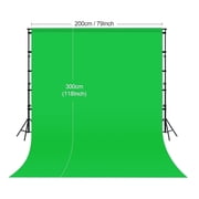 STARPOLARIS 7x10 ft Green Screen Fabric Backdrop for Streaming, Gaming, Broadcasting and More
