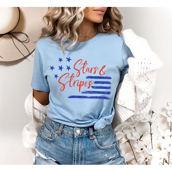STARS AND STRIPES Graphic Short sleeve T-Shirt