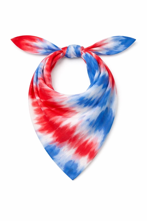 Fourth of July Women’s Star Stripes Bandana from Way to Celebrate, One Size, Red/Multi