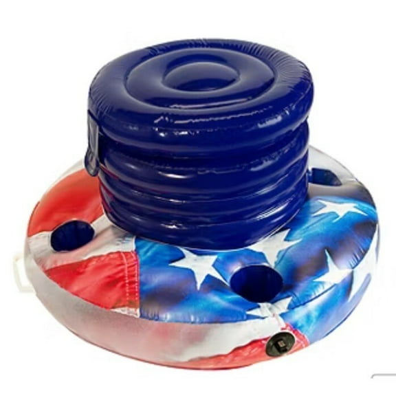 PoolCandy Stars & Stripes Floating Drink Float - Pool Float Drink Holder - Single Piece
