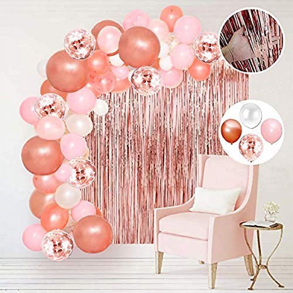 Source Wholesale White Gold Balloons Arch Kit Gold Tinsel Curtain Balloons  Garland Kit For Wedding Birthday Party Decorations on m.