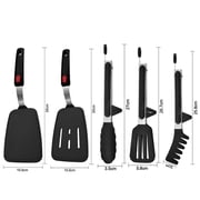START MAKERS Kitchen Utensils Set, Silicone Cooking Utensils Set   5-Piece Grill Set with Tongs & Spatula for Flipping Eggs, Burgers, Pancakes, Handling Salad, Pasta   Housewarming Gift