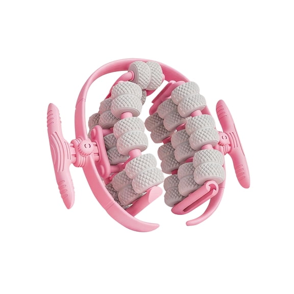 START MAKERS Massage Brush  Fascia Massage Tool & Muscle Roller for Legs  Improve Skin Texture on Thighs/Buttocks  360 Ring Design with Detachable Handle  2 Colors (Pink)