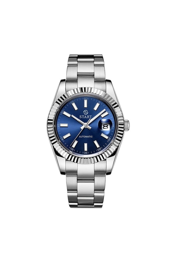 【START】Men's Watch Luminous Scale Dial Automatic Mechanical Watch Date Function Waterproof Metal Watch