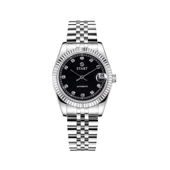 【START】Women's Automatic Mechanical Watch Leisure Fashion Metal Women's Watch Zircon Dial Waterproof Date Function