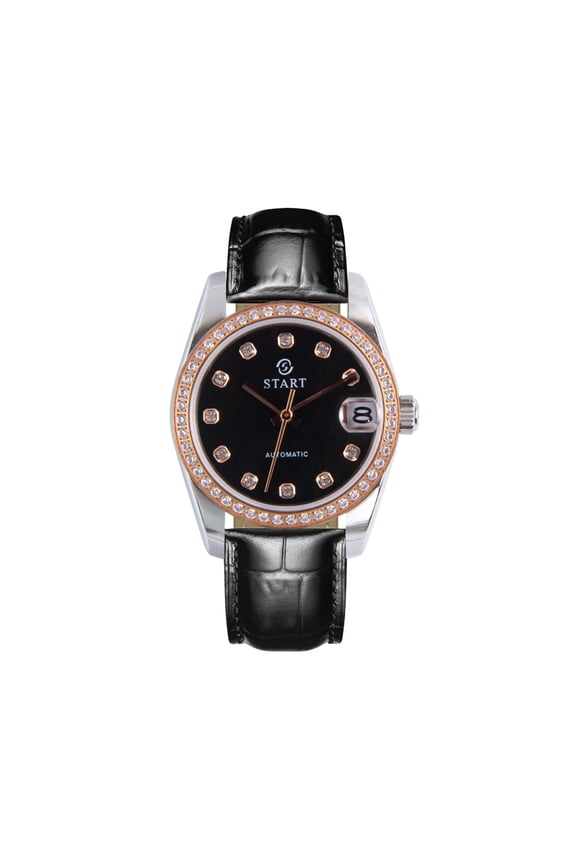 【START】Women's Watch Pearl Shell Dial Fashion Casual Automatic Mechanical Watch Waterproof Date Function Leather Watch