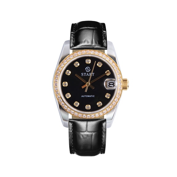 【START】Women's Watch Pearl Shell Dial Fashion Casual Automatic Mechanical Watch Waterproof Date Function Leather Watch