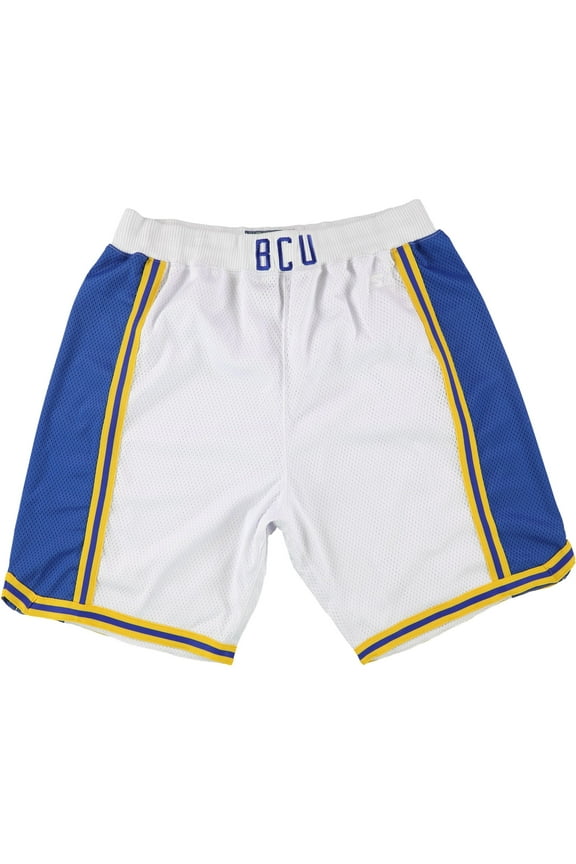 Mens BCU Athletic Workout Shorts, White, XXX-Large