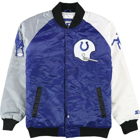 STARTER Mens Baltimore Colts Varsity Jacket, Blue, X-Large