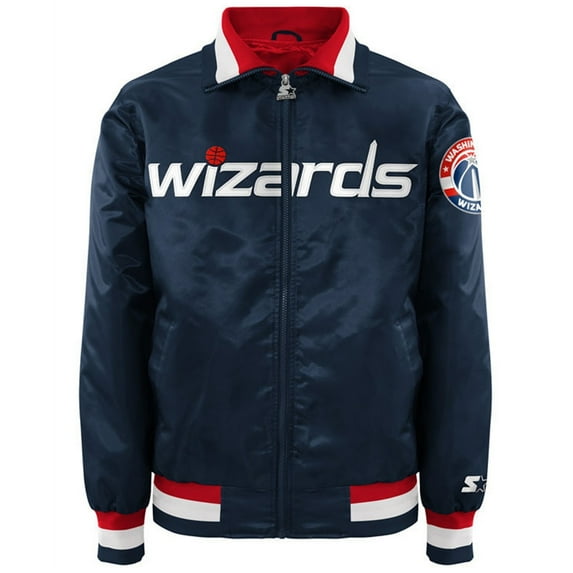 STARTER Mens Washington Wizards Varsity Jacket, Blue, X-Large (Regular)