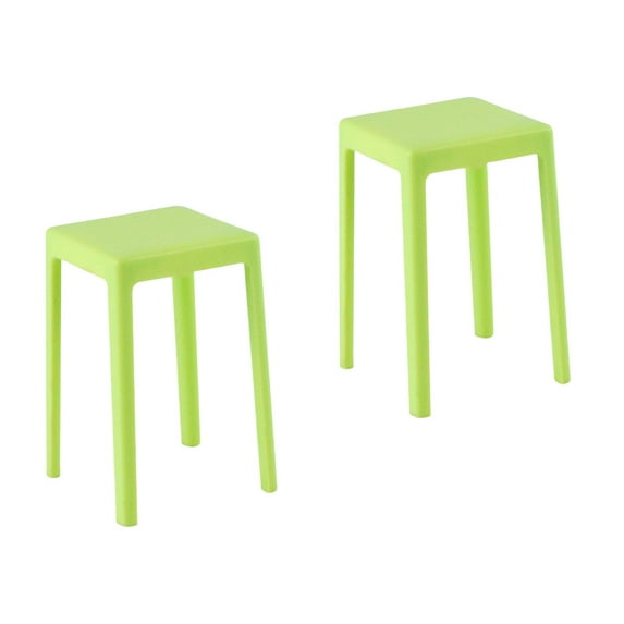 STARTIST 2Pcs Dollhouse Miniature Chairs Mini Furniture Model 1:6 Photo Props Dollhouse Furniture High Stool for Micro Landscape Decor Pink