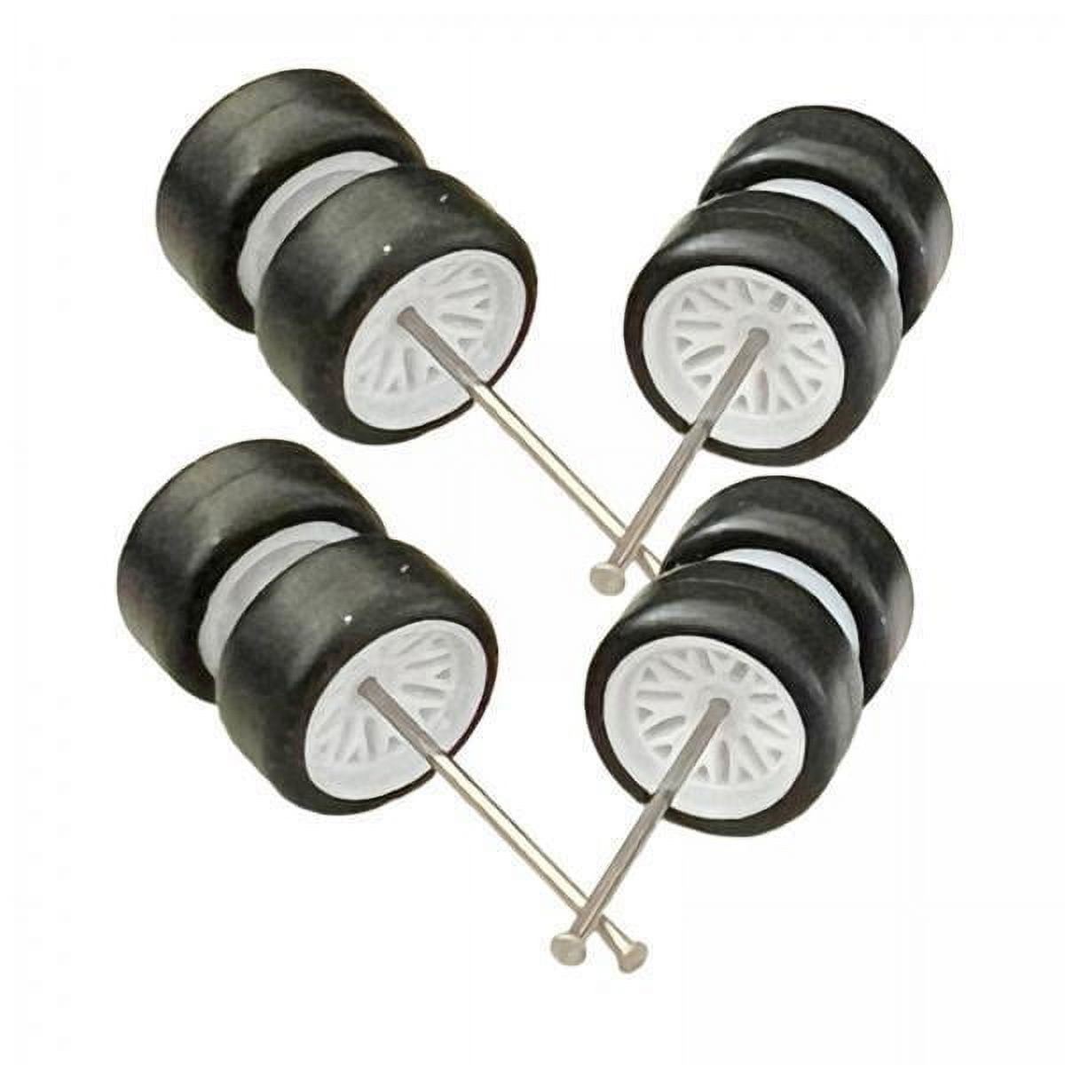 STARTIST 4x8x 1/64 Scale Wheels Simulation Model Car Wheels Tires for Diecast Car Model White
