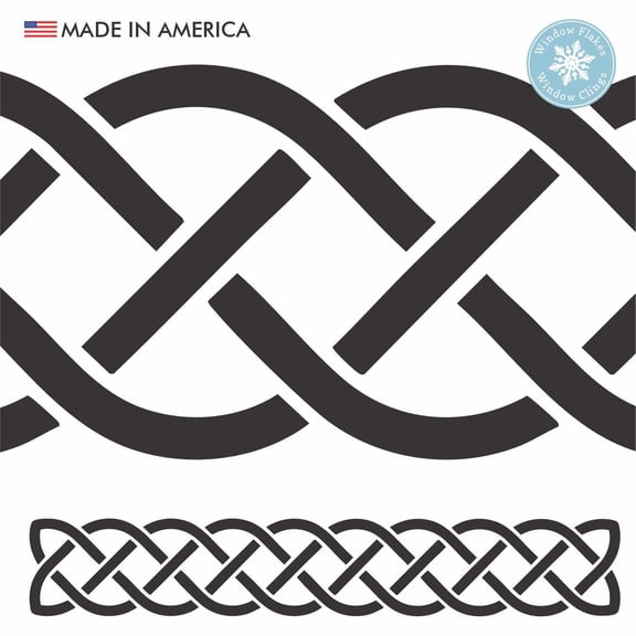 Window Flakes Celtic Knot Border Window Cling for St. Patrick's Day Decor.